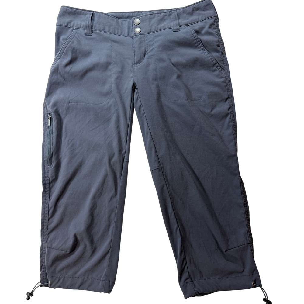 Columbia Capri Pants Womens 2 Gray Omni-Shield Nylon Hiking Outdoor